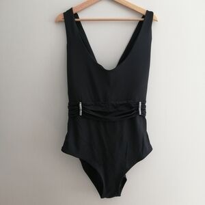 NWOT Becca Plus Size One Piece Swim Bathing Suit Black 3X (Fits 22-24)